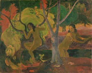 Banhistas no Taiti, 1897 (óleo no saque)